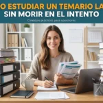 Cómo estudiar un temario largo de oposiciones sin morir en el intento (Guía 2026)