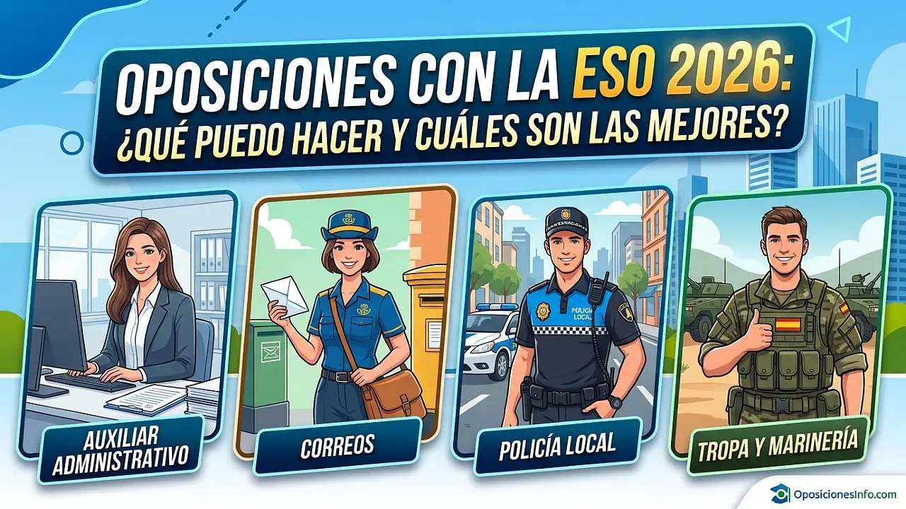 Oposiciones con ESO 2026: qué puedo hacer y cuáles son las mejores